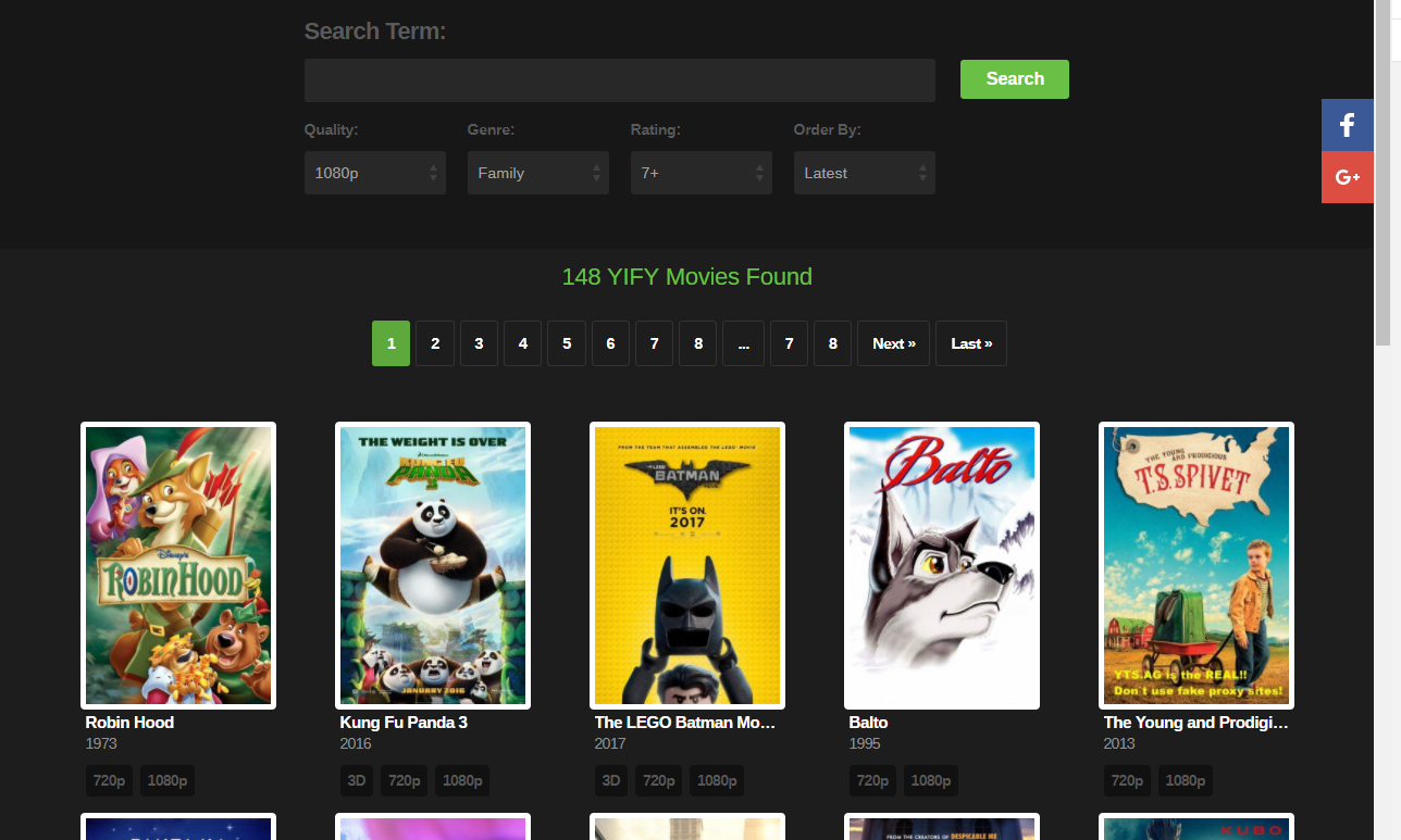 free yify movies download